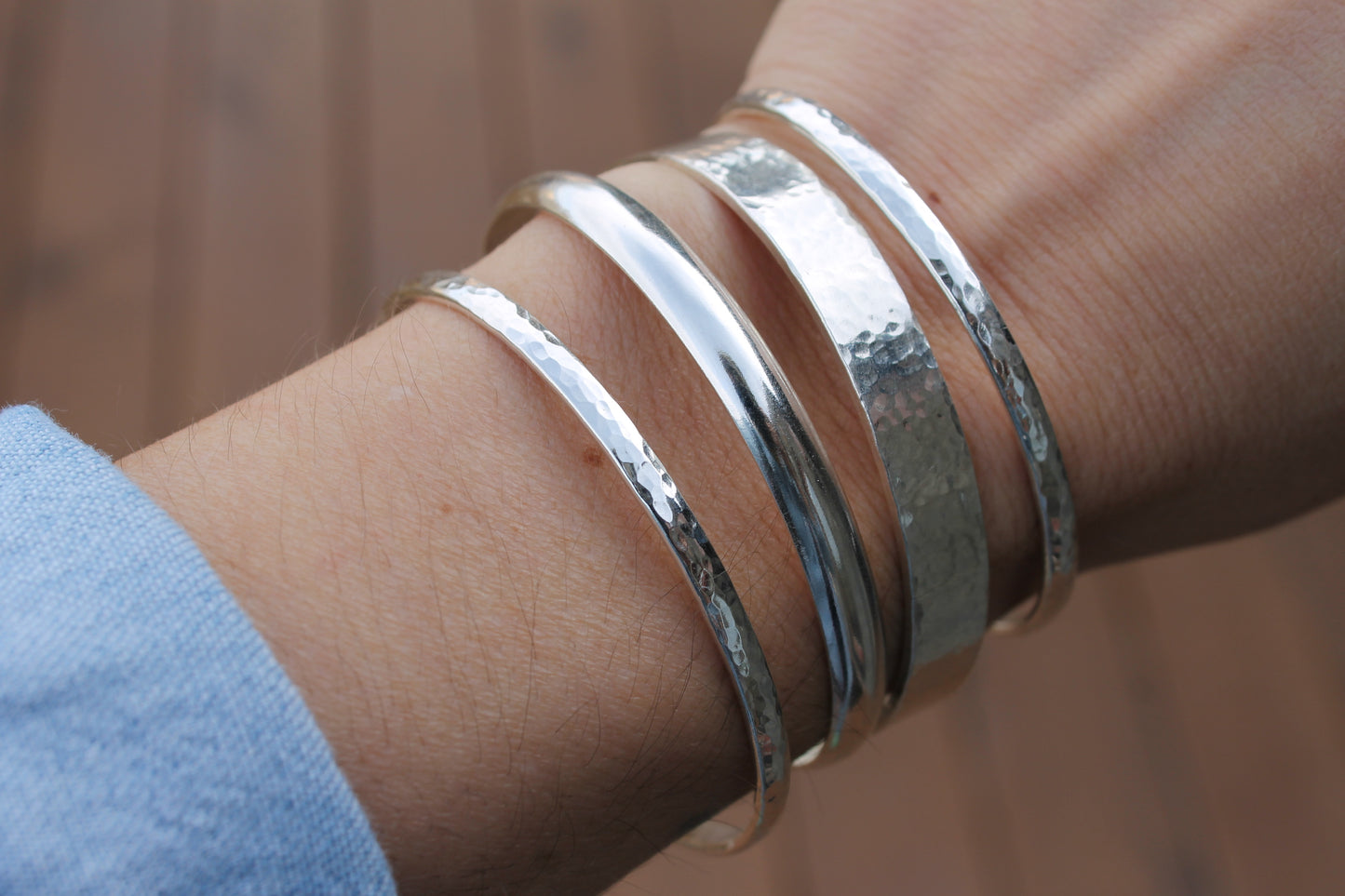 Thin Hammered Everyday Cuff