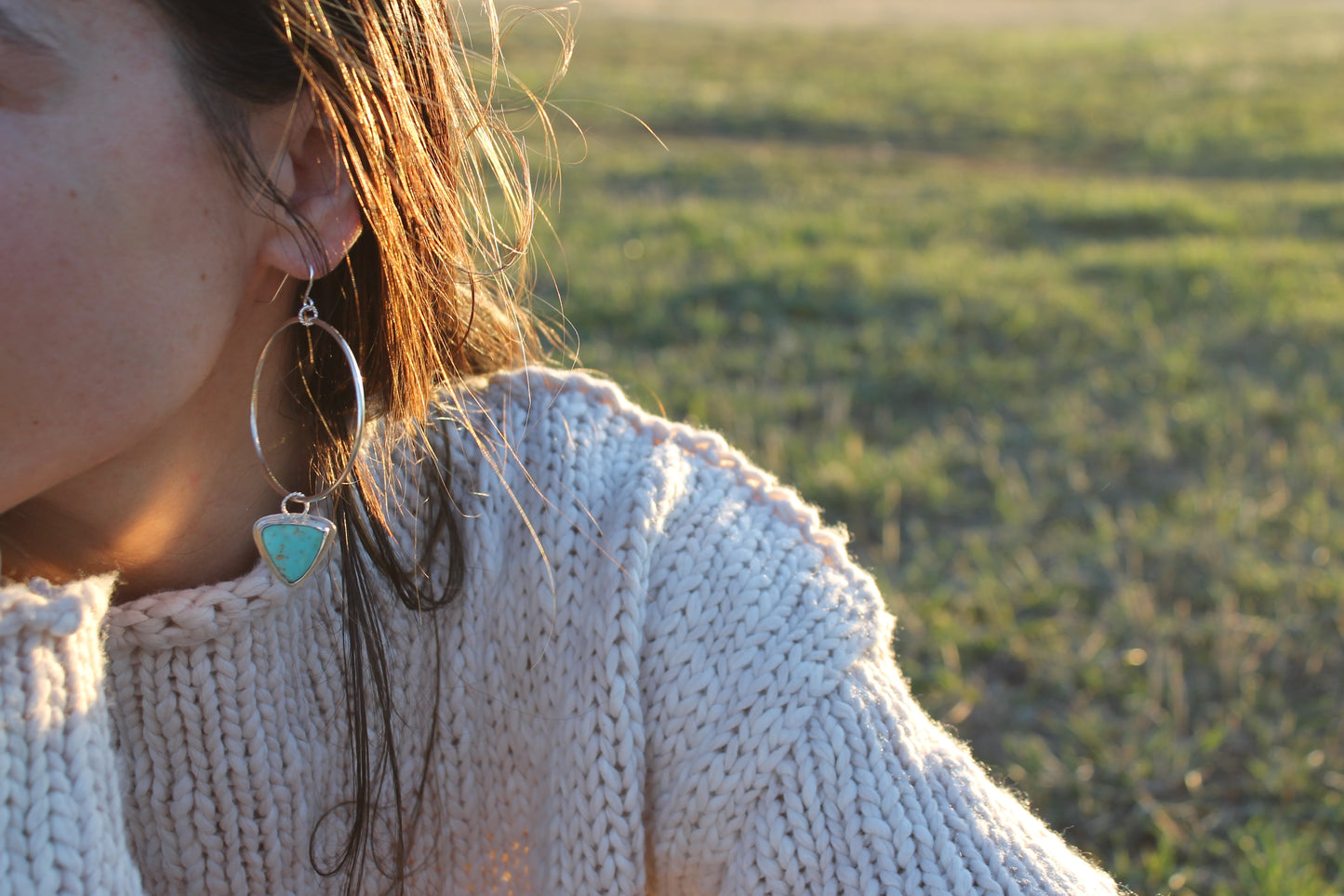 Sonoran Gold Turquoise Hoops