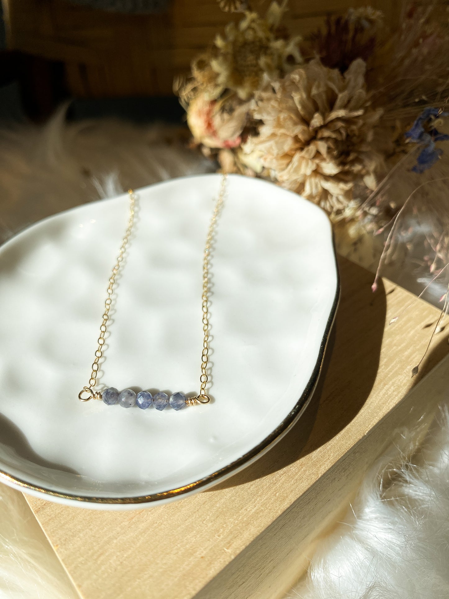 Dainty Iolite Necklace