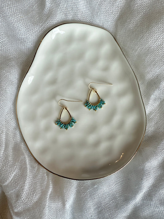 OG Teardrop Gold- Picasso Turquoise