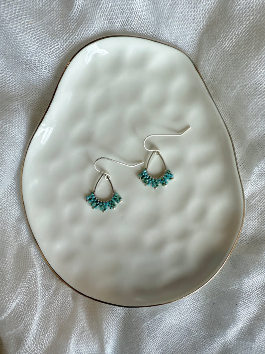 OG Teardrop Silver- Picasso Turquoise
