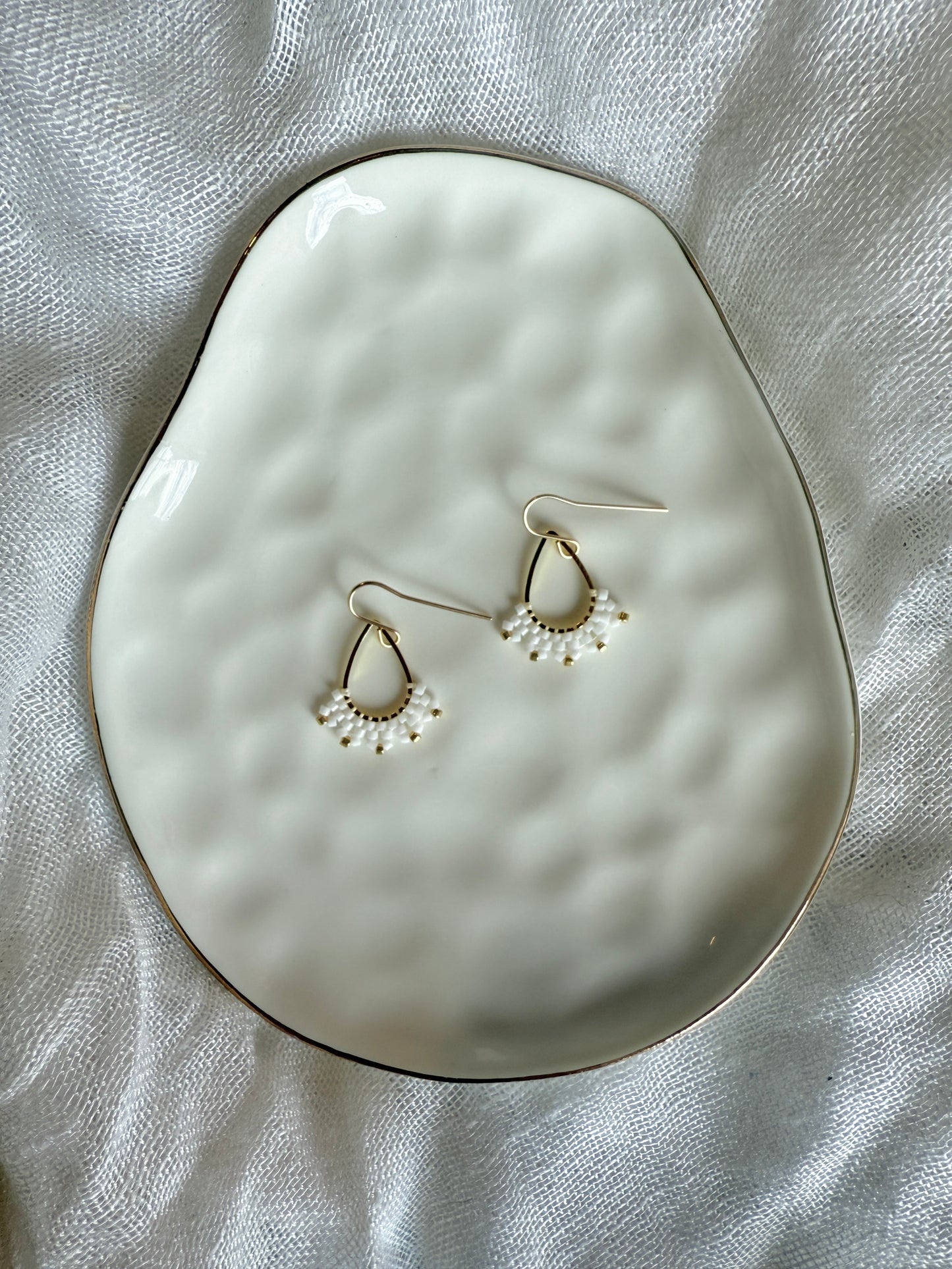 OG Teardrop Gold- White