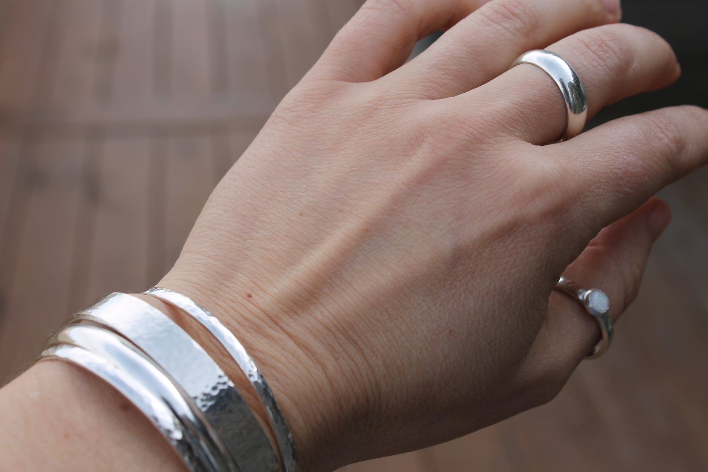 Thick Hammered Everyday Cuff