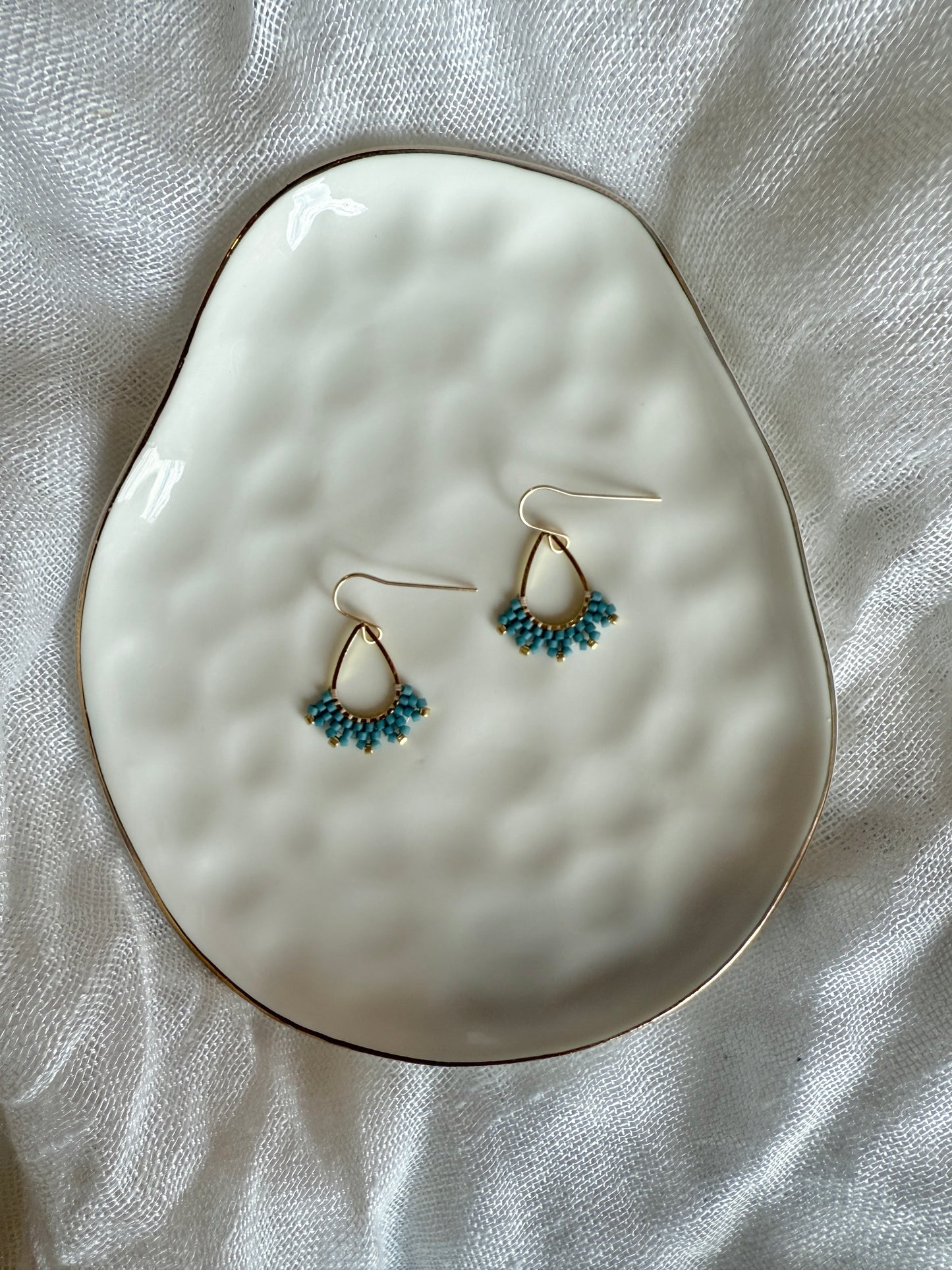 OG Teardrop Gold- Slate Blue