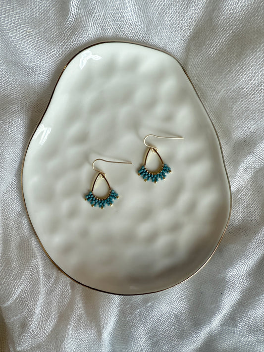 OG Teardrop Gold- Slate Blue