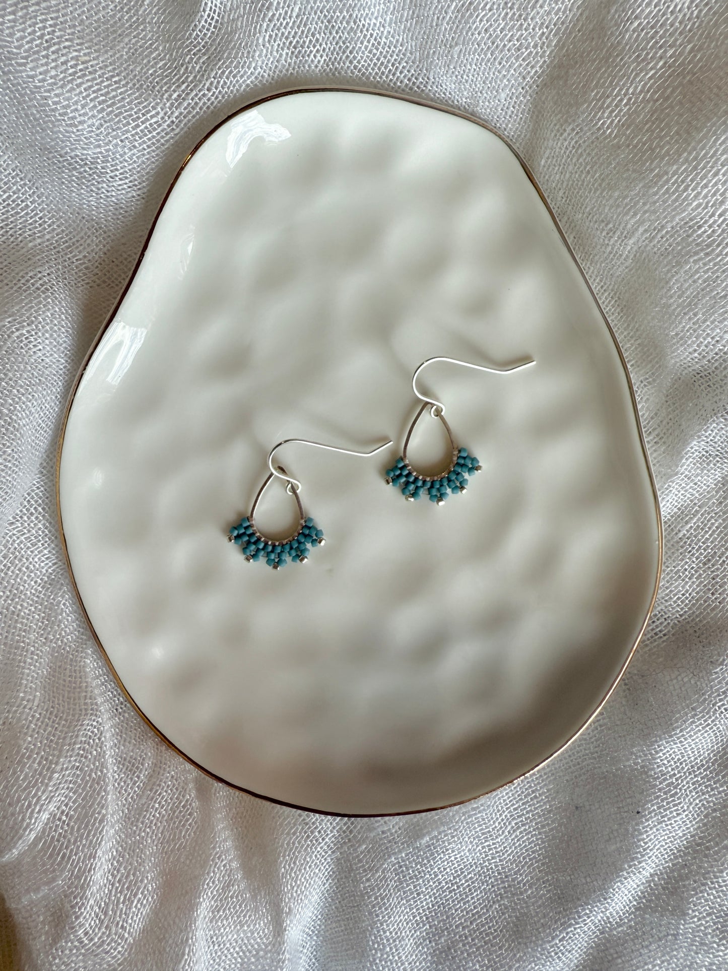 OG Teardrop Silver- Slate Blue