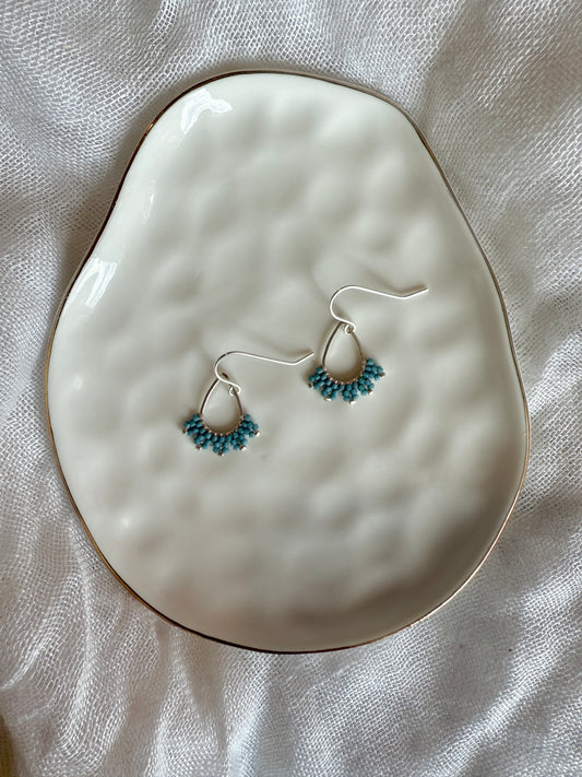 OG Teardrop Silver- Slate Blue