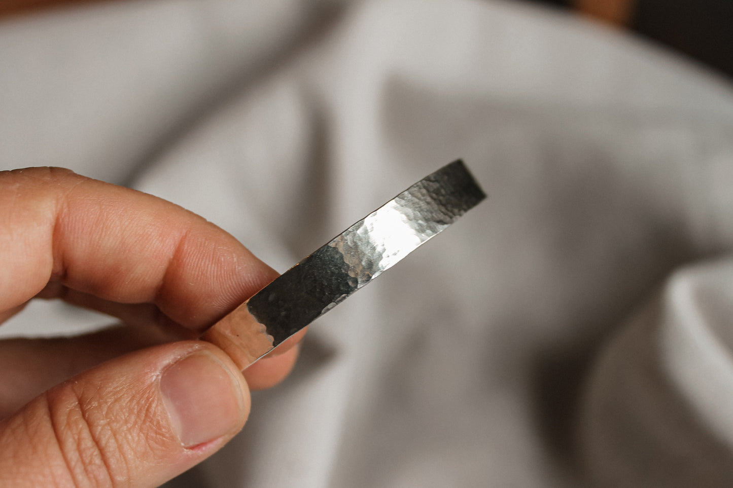 Thick Hammered Everyday Cuff