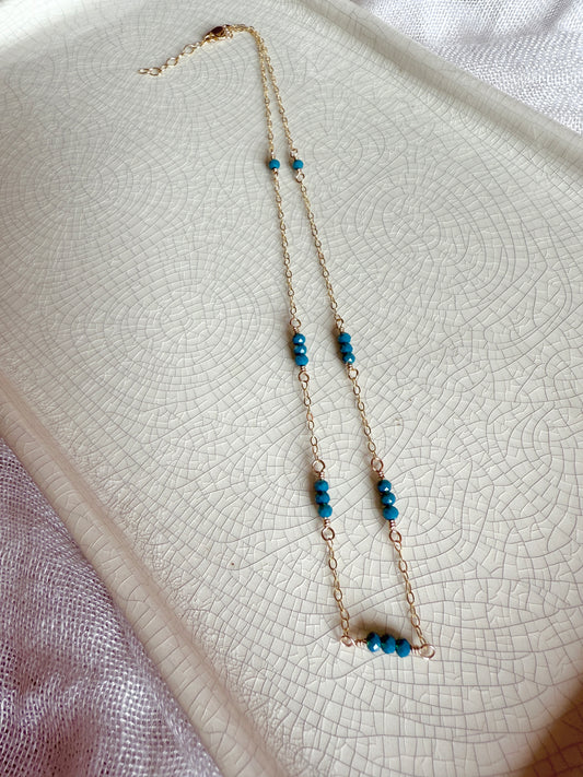 Golden Hour Necklace- Blue