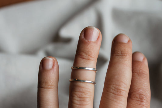 Sterling Midi Ring sz 4